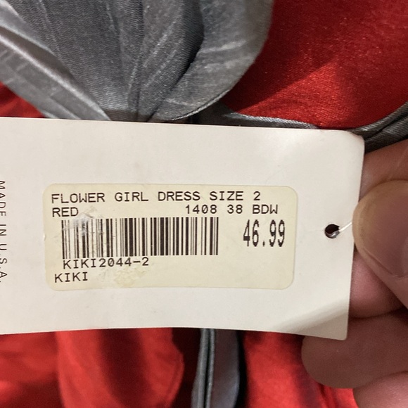 Kiki Kids Flower Girl Dress Size 2 Red - Picture 2 of 2